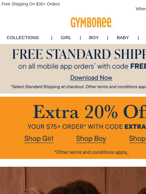 gymboree newsletter: Retro-Inspired Looks for Their First School Year