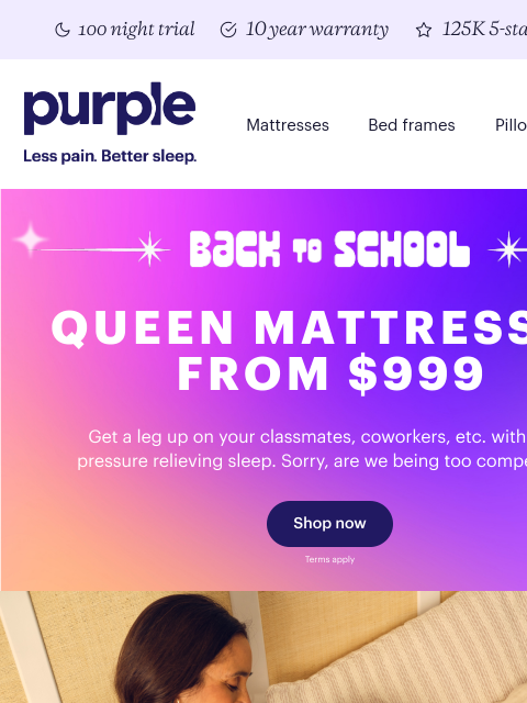purple newsletter: Queen mattress starting at $999? That’s worth a lo...