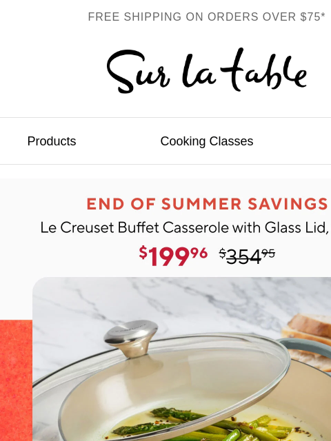 surlatable newsletter: The sun's setting on our Summer Sale.