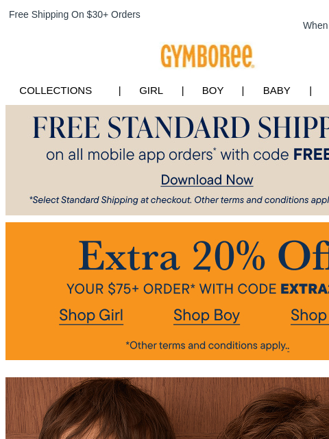 gymboree newsletter: Extra 20% Off Back to School Looks