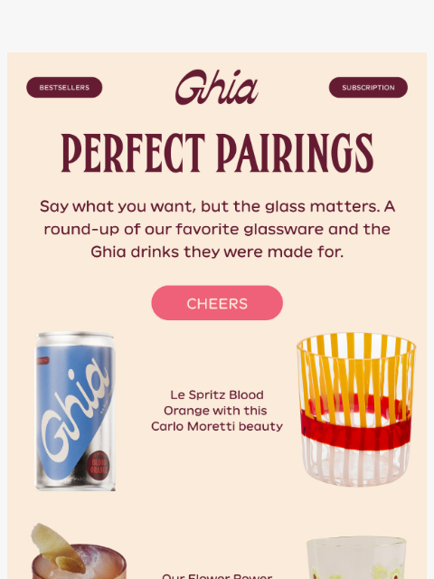 drinkghia newsletter: GOOD TASTE