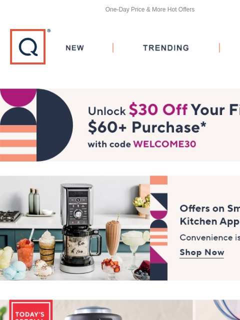 One-Day Price & More Hot Offers QVC New TRENDING DEALS Unlock $30 off Your First Purchase All Kitchen Electrics up to C5 TSV K87928 Vitamix Propel 510 48-oz Variable SpeedBlender Picked for You