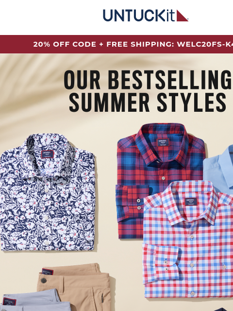 untuckit newsletter: 20% Off + Free Shipping: Summer Styles Everyone’s ...