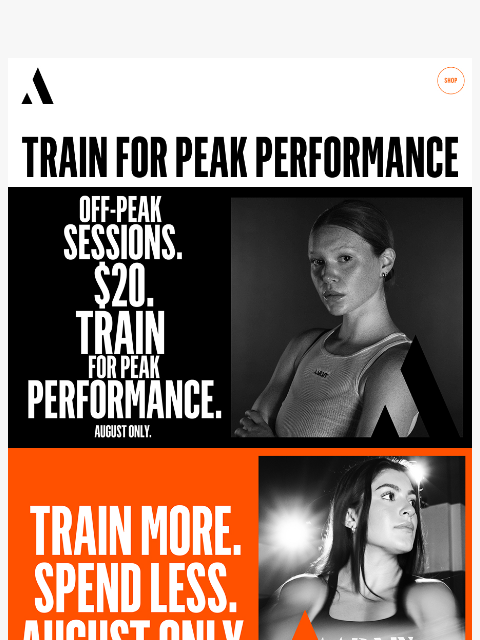 aarmy newsletter: $20 Off-Peak Sessions – August Only 🏆