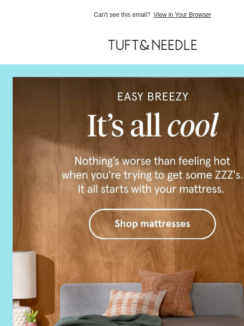tuftandneedle newsletter: Sweating through your sheets?