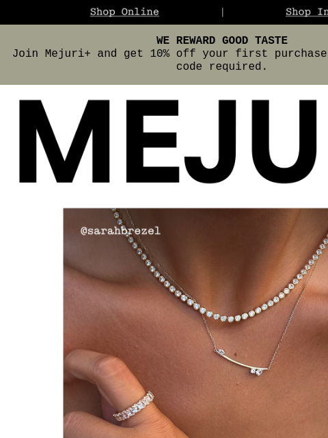 mejuri newsletter: Sapphires on Repeat