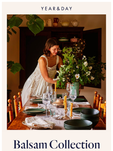 yearandday newsletter: The Balsam Collection is here