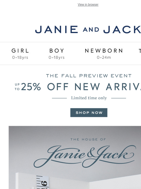 janieandjack newsletter: A new collection just arrived...