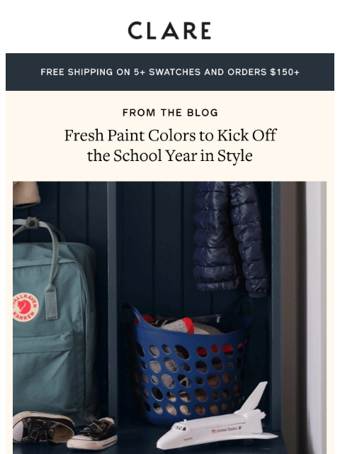 clare newsletter: Fresh notebooks for the kids, fresh paint for your...