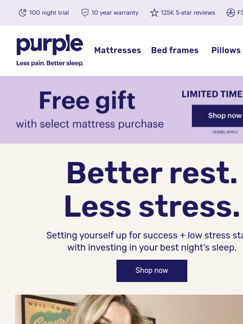 purple newsletter: THIS is what comfort looks like