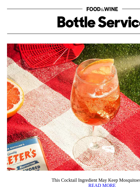 foodandwine newsletter: This Cocktail Ingredient May Keep Mosquitoes Away