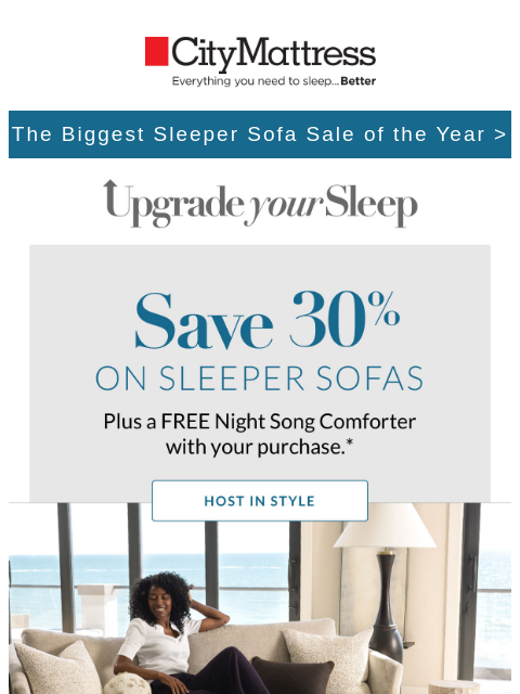 citymattress newsletter: Our biggest sleeper sofa sale of the year