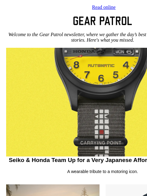 gearpatrol newsletter: Seiko and Honda Team Up for a Very Japanese Field ...