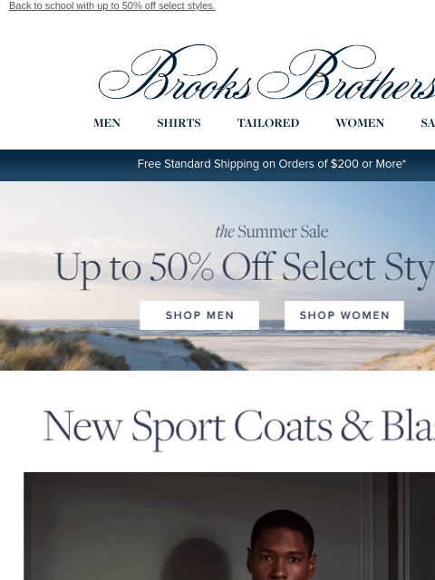 brooksbrothers newsletter: Looking forward: fresh sport coats
