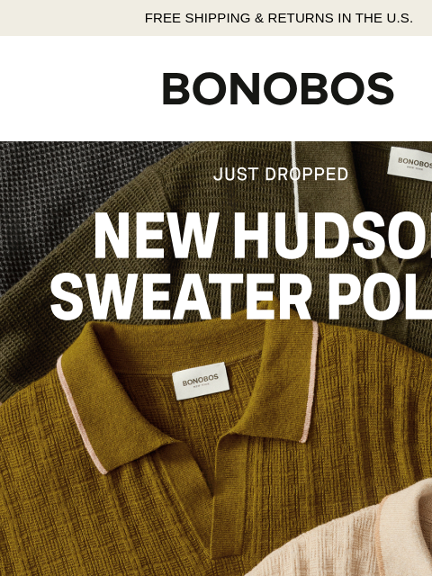 bonobos newsletter: New Sweater Polos Just Dropped
