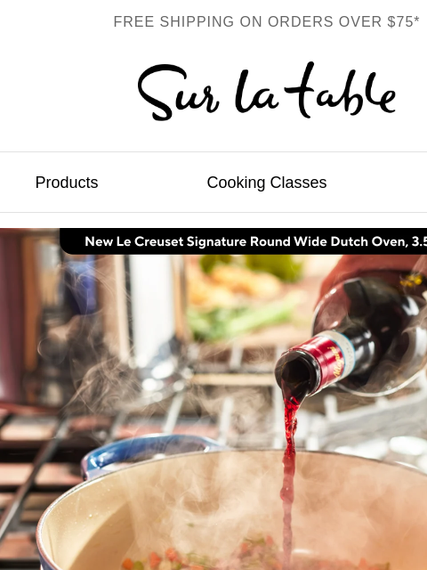 surlatable newsletter: Introducing Le Creuset's 3.5-qt. Round Wide Casser...