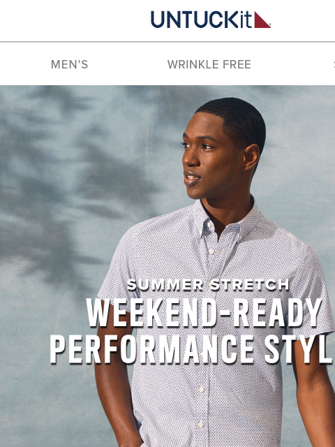 untuckit newsletter: Inside: Your Summer Weekend Look 👀
