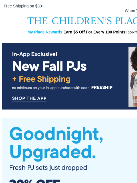 childrensplace newsletter: Cozy Up! New PJ Sets are IN 😴