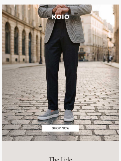 koio newsletter: The Lido: One Pair for Every Plan
