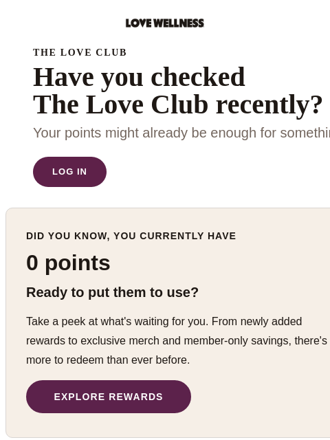 lovewellness newsletter: Psst...Love Club has something new