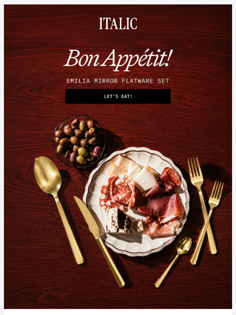 italic newsletter: The Flatware Set That Sold Out 3x