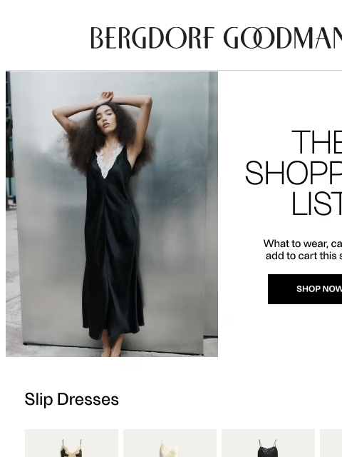 bergdorfgoodman newsletter: The Shopping List: Summer Ease