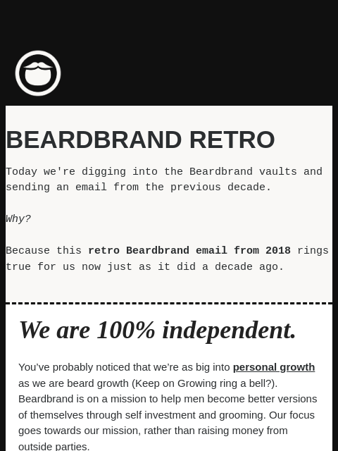 beardbrand newsletter: Beardbrand Retro: An Email From 8 Years Ago