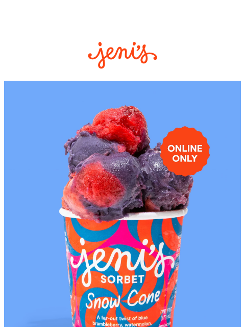 jenis newsletter: SNOW CONE SORBET is back online!