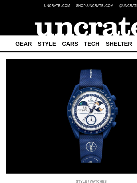 uncrate newsletter: OMEGA x Swatch Mission to Earthphase Moonshine Gol...