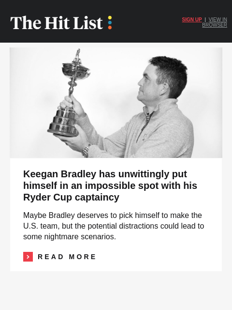 golfdigest newsletter: New Masters ticket package is six figures?!