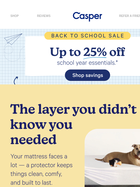 casper newsletter: The unsung hero of clean sleep 💧