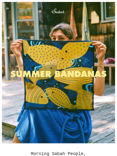 sabah newsletter: Two New Summer Bandanas 🐟☀️