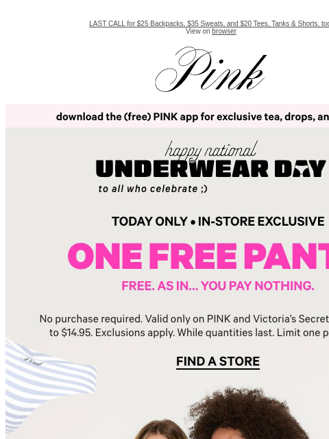 vspink newsletter: Final Hrs ⚠️ 10/$40 Panties Ends Soon