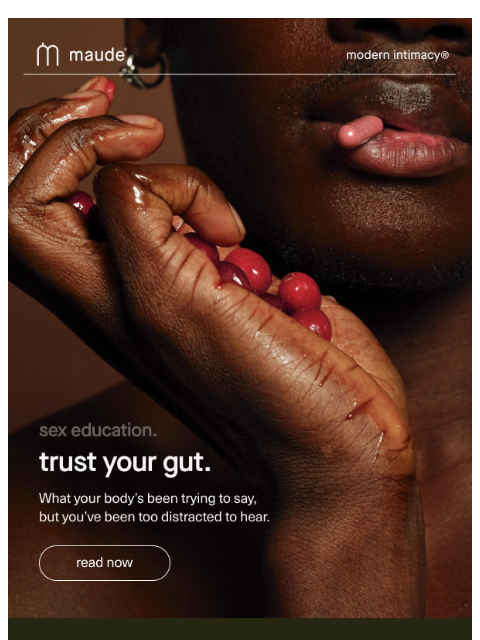 getmaude newsletter: gut feelings.