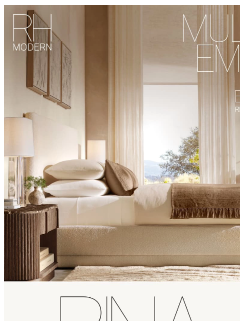 rh newsletter: Mulholland Emperador. Designed by Thomas Bina & Ro...