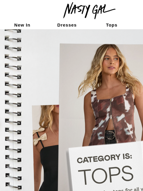 nastygal newsletter: Top it off