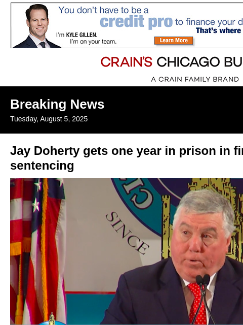crainalerts newsletter: The final 'ComEd Four' sentence is in