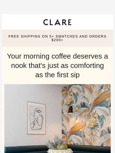 clare newsletter: Breakfast tastes better in a cute nook ☕