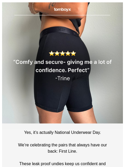 tomboyx newsletter: Happy underwear day!