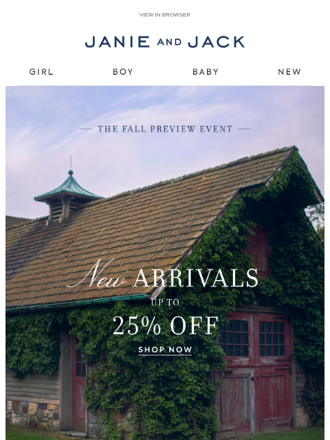 janieandjack newsletter: Final hours—shop soon