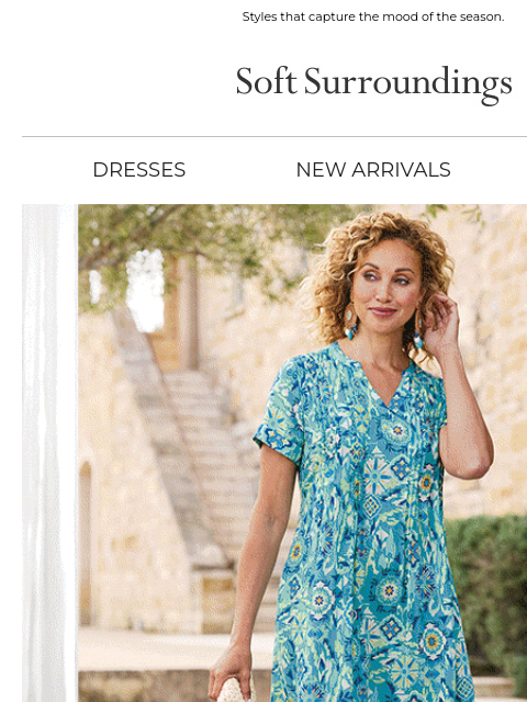 softsurroundings newsletter: New Dresses & Jumpsuits