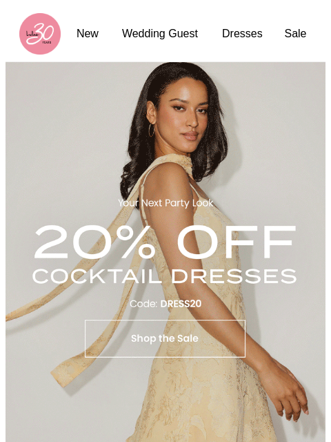 lulus newsletter: Cocktail Occasions 🤝 20% Off Select Dresses
