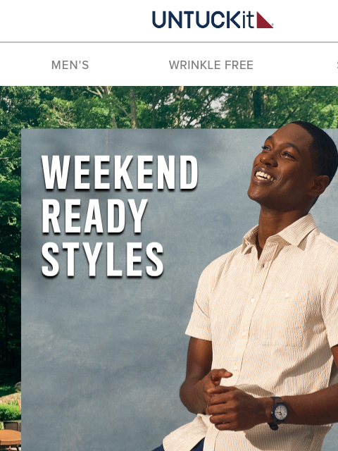untuckit newsletter: The Perfect Backyard Hangout Shirts