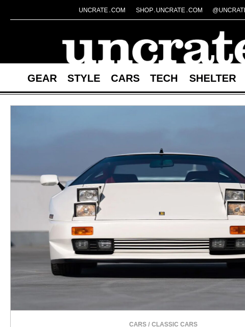 uncrate newsletter: 1988 Cizeta-Moroder V16T Prototype & more