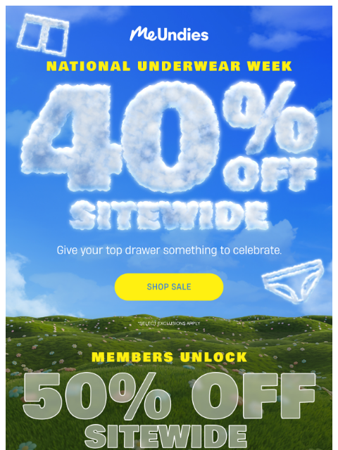 meundies newsletter: Save Big on National Undie Day!
