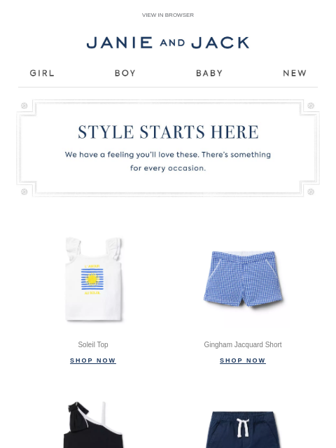 janieandjack newsletter: Wear-now favorites, just for you