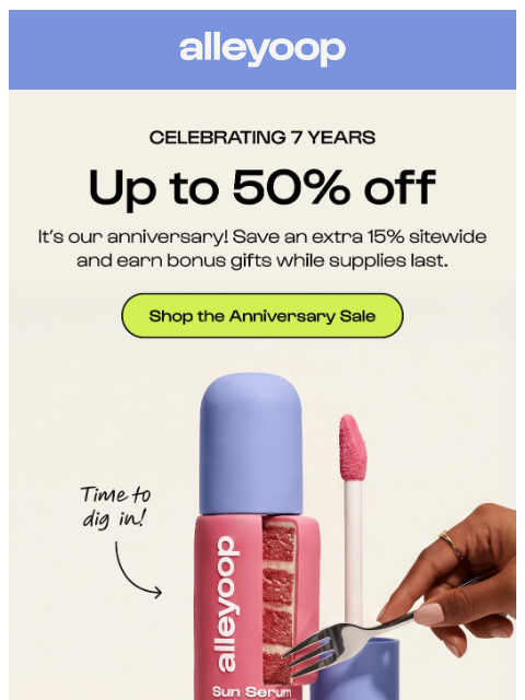 meetalleyoop newsletter: It’s official! 🎂 Shop the anniversary sale.