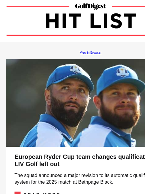 Golf journeyman gets roasted by mom after qualifying for first PGA Tour event GolfDigest View in Browser LIV Golf European Ryder Cup team changes qualification; LIV Golf left out The squad announced a