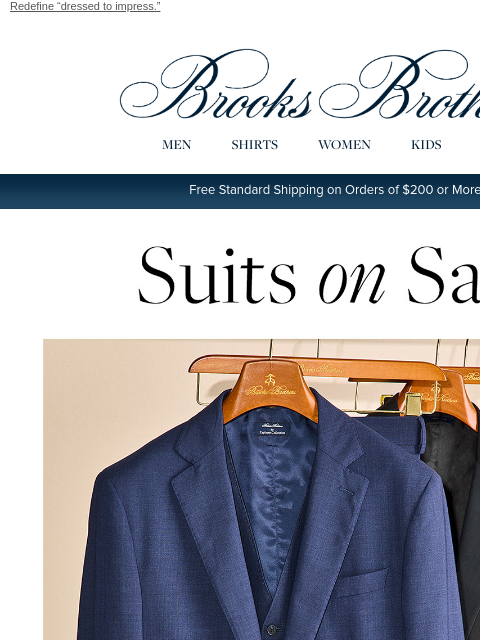 brooksbrothers newsletter: Up to 50% off suits of distinction