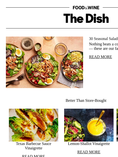 foodandwine newsletter: 30 Seasonal Salads for Summertime Meals
